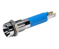 LED Indicator, Blue, 60mcd, 24V, 8mm, IP67