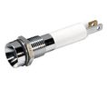 LED Indicator, White, 1cd, 24V, 8mm, IP67