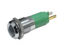 LED Indicator, Green, 1.25cd, 24V, 14mm, IP67