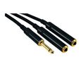 Audiokabel, Mono, Klinkenstecker 6.35 mm - 2x Klinkenstecker 6.35 mm, 300mm