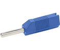 Banana Plug Insulated Unshrouded Stackable 4 mm Brass Nickel 50VAC 50VDC 16A Screw Terminal Blue