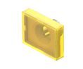 Switch Lens Rectangular Yellow Plastic EAO 61 Series