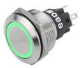 Vandal Resistant Pushbutton Switch, Green, 3 A, 240 V, 1CO, IP65 / IP67