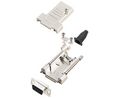 D-Sub Connector Kit, DE-9 Socket, Solder, Steel