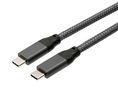 Cable, USB C-kontakt - USB C-kontakt, 5m, USB 3.2, Grå