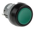 Pushbutton Switch Momentary Function 1CO Panel Mount Green