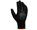 Liscombe Black Polyamide Extra Grip, Good Dexterity Work Gloves, Size 8, Polyurethane Coating, Pack of 12 pairs