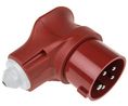 MENNEKES, Vario TOP IP44 Red Cable Mount 3P + N + E Industrial Power Plug, Rated At 16A, 400 V