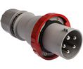 Scame IP67 Red Cable Mount 3P + N + E Industrial Power Plug, Rated At 125A, 415 V