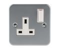 RS PRO Grey 1 Gang Plug Socket, 1 Pole Poles, 13A, Type G - British, Indoor Use