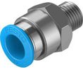 Festo Straight Threaded Adaptor, G 1/4 Male to Push In 12 mm, Threaded-to-Tube Connection Style, 130680