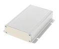 Enclosure with Integrated Flanges, Extruded Aluminium, 120x98x27mm, Clear Anodized, IP54