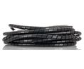 Cable Spiral Wrap Tubing, 7.5 ... 40mm, Polyethylene, 5m, Black