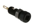 2mm Black Female Banana Socket - Solder Termination, 60V dc, 6A
