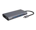 Docking Station, USB-C Plug, Bus-Powered, 100W, Ports Total 10