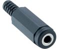 Jack Socket, Straight, Nickel, 3.5 mm, Poles - 3