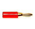 Fiche banane Isolé Sans gaine 3 mm Alliage de cuivre Or 1kVDC 5A Soudure Rouge Lot de 10 pièces