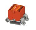 Terminal Block, Push-In, 12 Poles, 690V, 24A, 0.14 ... 4mm², Red
