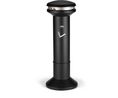 Rubbermaid Commercial Products Black Stainless Steel Base Mount Cigarette Bins, 485mm x 1.02m x 480mm, Black