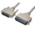 Male 25 Pin D-sub to Male Centronics Parallel Cable, 3m, Grey Sheath