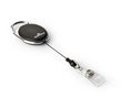 Durable Black ABS, Nylon, PVC Badge Reel With Snap Strap, Black