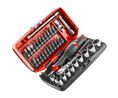 Ratchet Spanner Set, Ergonomisch, 1/4", 38Stück