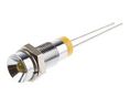 LED Indicator Soldering Pins Yellow DC 2.1V 6mm 30mcd