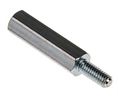Standoff, Male - Female, 25mm, M4, Steel, Pack of 50 pieces