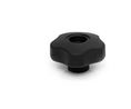 Multiple Lobes Clamping Knob, Screw-On, M6, Black, Pack of 5 pieces