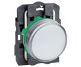 Vit indikatorlampa, komplett, plast, Ø22mm, 230 ... 240V, IP69(K) 240V Vit