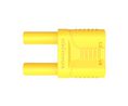 Test Adapter 2x Banana Plug 4 mm - 2x Banana Socket 4 mm 32A 1kVAC 1kVDC 48.5mm Yellow