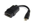 Videoadapter, Micro-HDMI-Stecker - HDMI-Buchse, 3840 x 2160, Schwarz