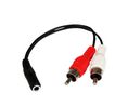 Adaptery audio, Prosty, Gniazdo 3,5 mm - 2x wtyk RCA