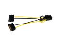 PCIe Video Card Power Cable 152mm Black / Yellow