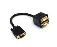 Multi-Port-Adapter, VGA-Stecker - VGA-Buchse, Schwarz