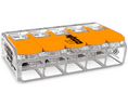 Splicing Connector, 0.5 ... 6mm², Poles - 5, Plastic, Orange / Clear, Pack of 10 pieces