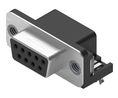 D-Sub Connector, Socket, DE-9, PCB Pins, Pack of 5 pieces