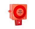 YL80 Super Hi Vis Series Red Beacon-Sounder Combination, IP6624 VWall120 dB Red