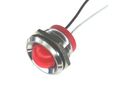 PL22SL Series Stainless Steel Panel LightRed Panel LED, Wire Termination12 V, IP6722 mm