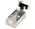 Ideal Industries 85 Series Plug RJ45 Connector, Clip Mount, Cat6a 1 Port 8 -Way Male