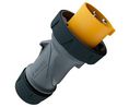 16A, 136 IP67, IP69 Yellow, Grey 3 Industrial Power Connector No, 110 V No, Yellow / Grey, 3P, , IP67 / IP69, 110V