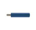Schutzinger Blue Female Banana Connector, 4 mm Connector, M3 Thread Termination, 1 kV, Nickel Plating