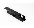 Betaduct 919 Black Slotted Panel Trunking - Open Slot, W75 mm x D75mm, L2m, PVC, 75, 2m, Svart