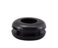 Black PVC 6.2mm Cable Grommet for Maximum of 3mm Cable Dia.