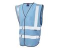 Leo Workwear Blue Hi-Vis Hi Vis Vest, L