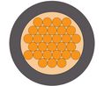 Stranded Wire PVC 1.5mm² Copper Grey 100m