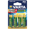 Rechargeable Battery, Ni-MH, AA, 1.2V, 2.6Ah, Pack of 4 pieces