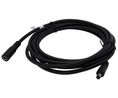 DC-Anschlusskabel, 2.1x5.5x9.5mm Stecker - Buchse, Gerade, 3m, Schwarz
