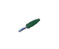 Banana Plug Insulated Unshrouded 4 mm Brass Nickel 60VDC 30A Soldering Green Pack of 5 pieces