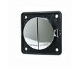 Wall Rocker Switch Glossy INTEGRO 2x ON-OFF Flush Mount 16A 250V Chrome